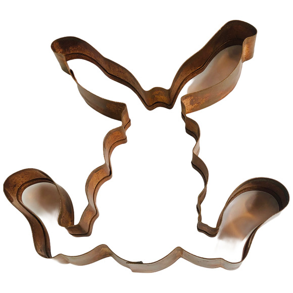 Copper Cookie Cutter Easter Bunny Rabbit Dancing Big Feet 5.5 inches - Picture 10 of 12
